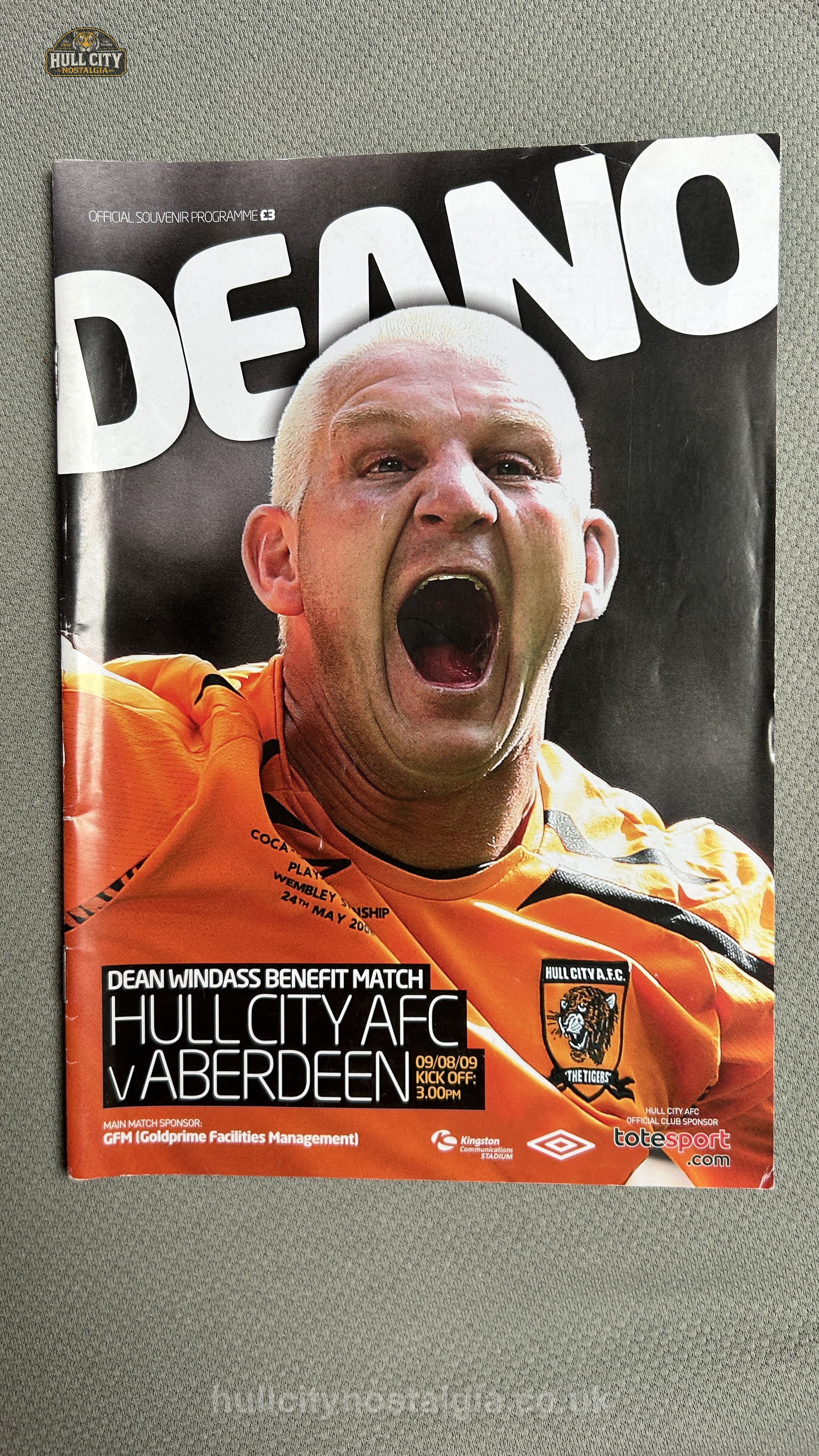 Hull City v Aberdeen programme cover