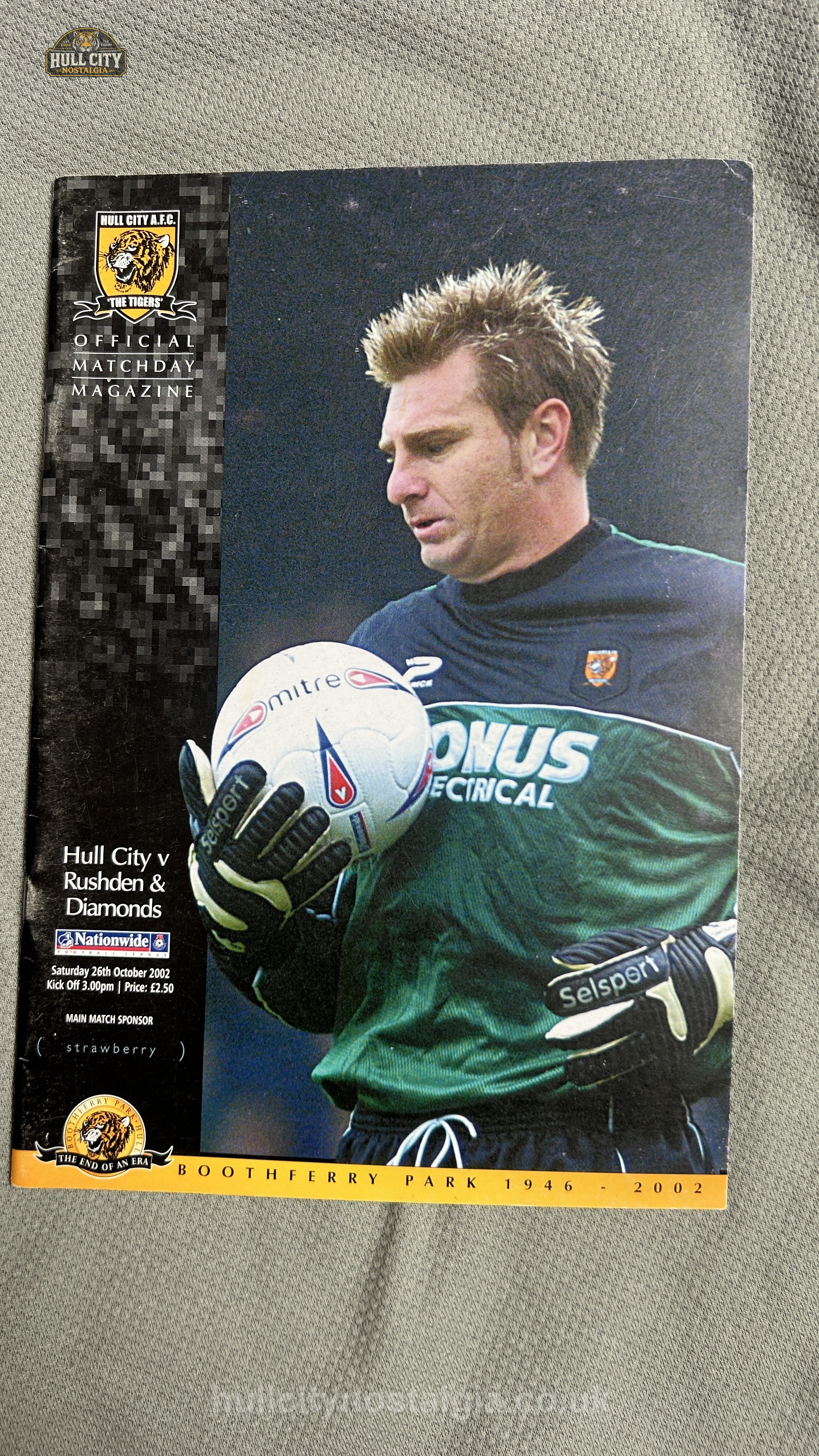 Hull City v Rushden & Diamonds matchday programme — front cover