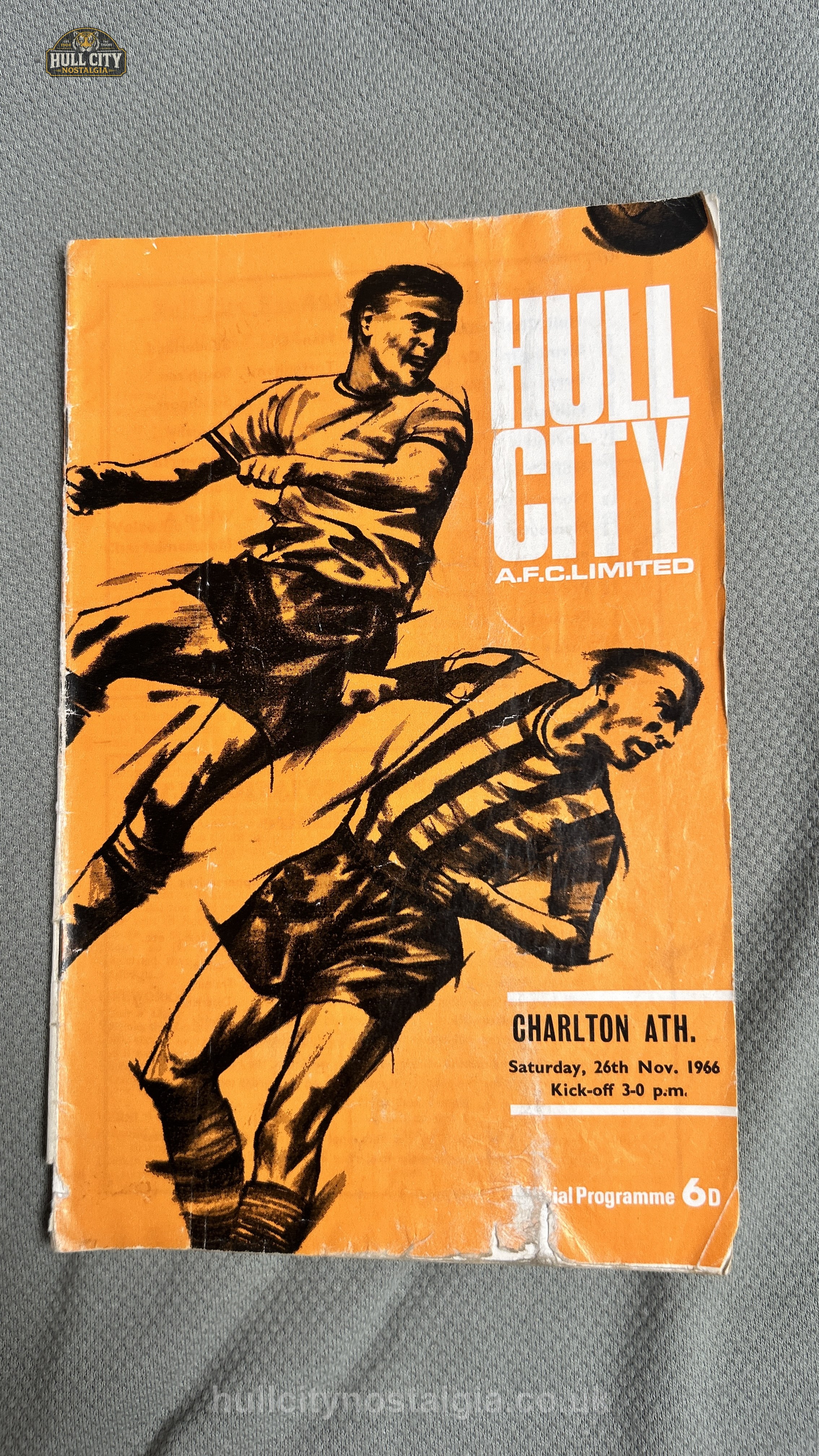 Hull City v Charlton Athletic matchday programme — front cover