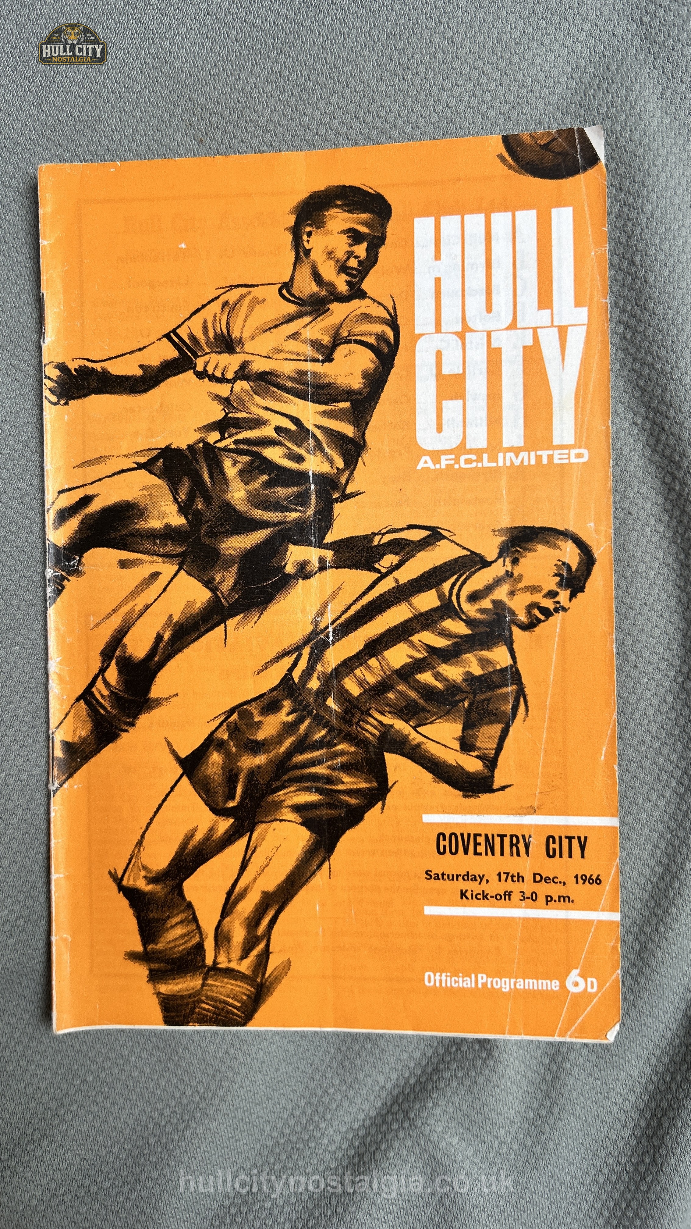 Hull City v Coventry City matchday programme — front cover