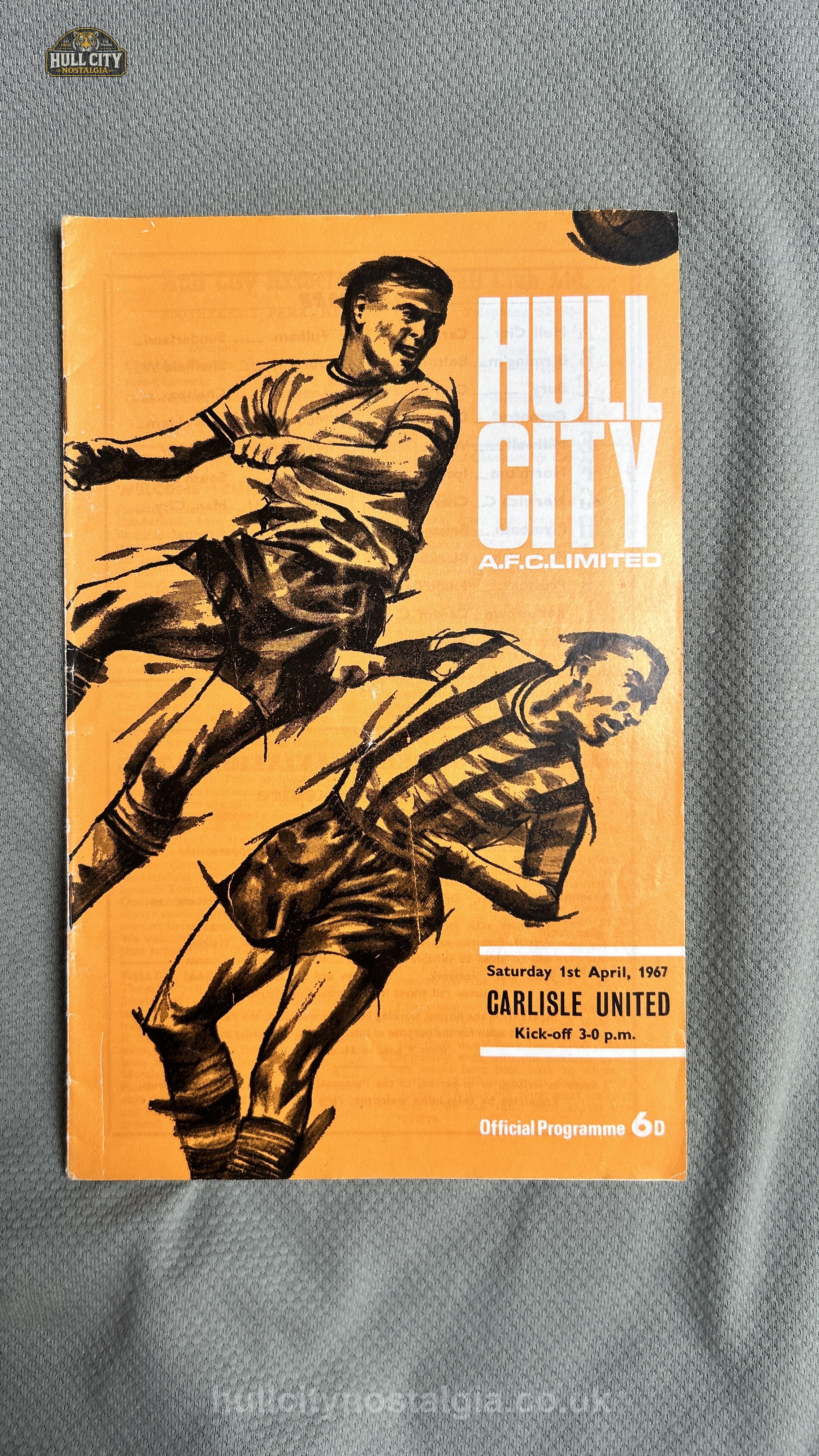 Hull City v Carlisle United matchday programme — front cover