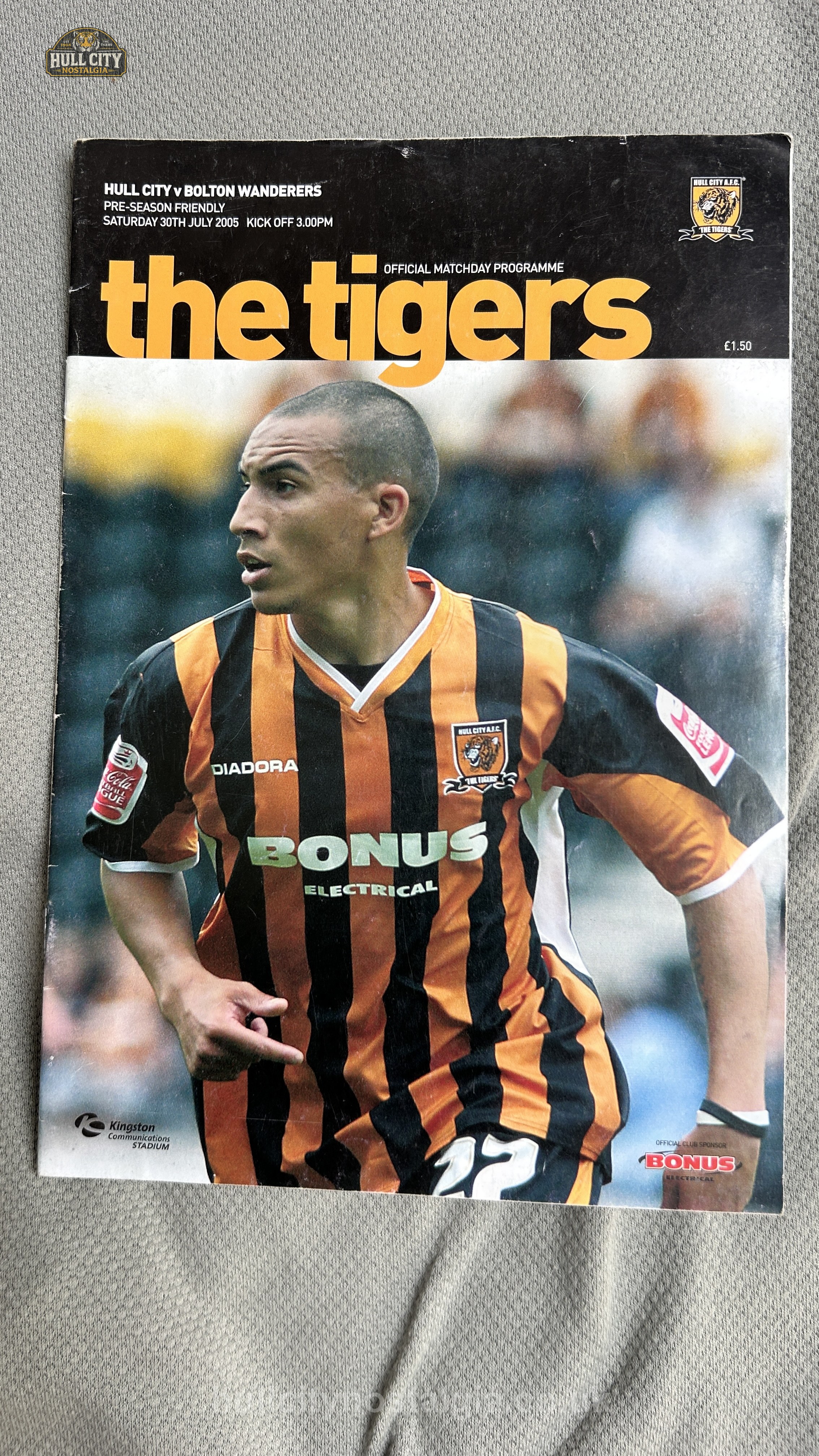 Hull City v Bolton Wanderers programme cover