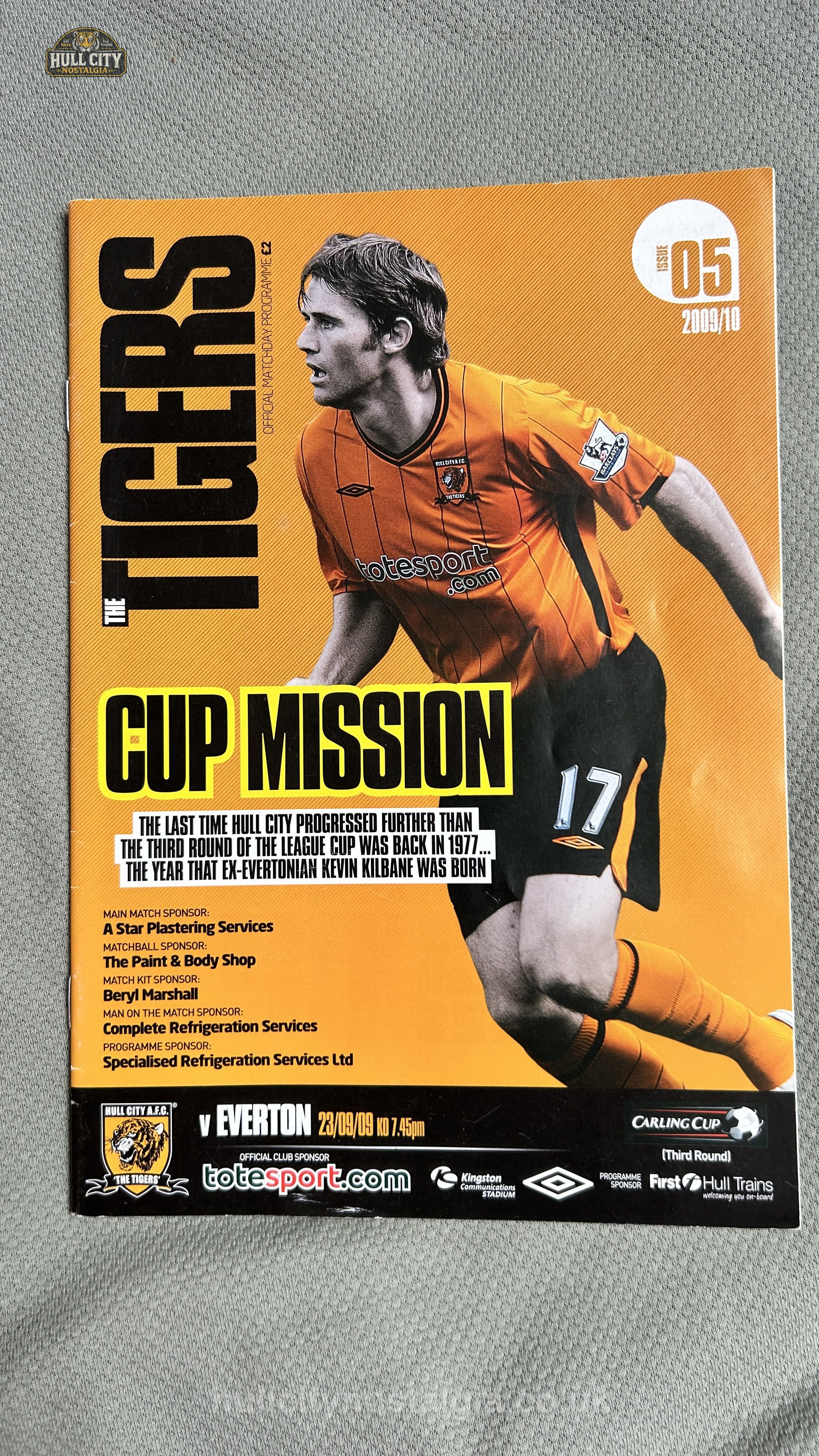 Hull City v Everton programme cover