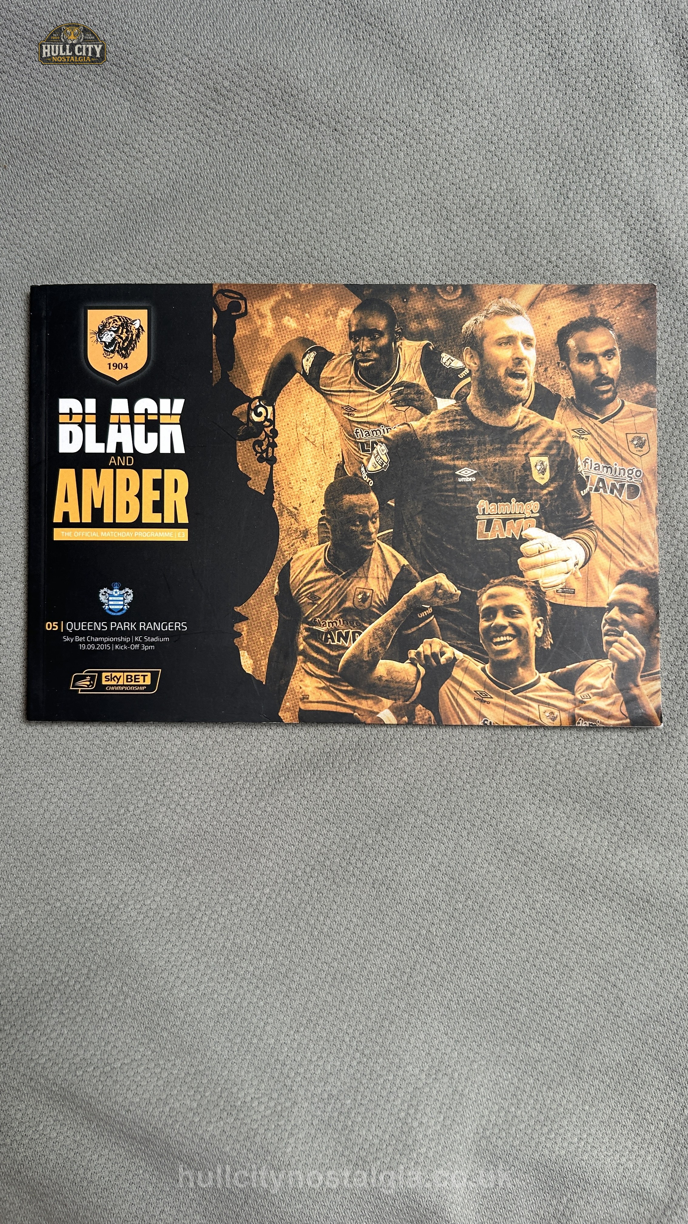 Hull City v Queens Park Rangers programme cover