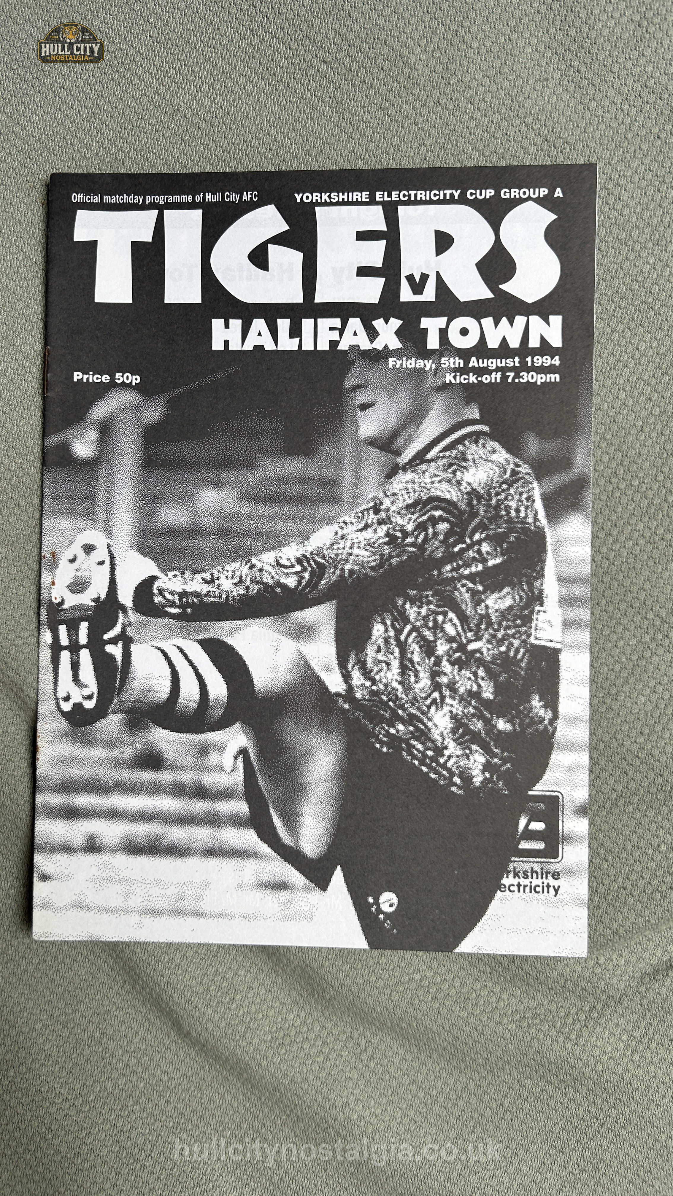 Hull City v Halifax Town matchday programme — front cover