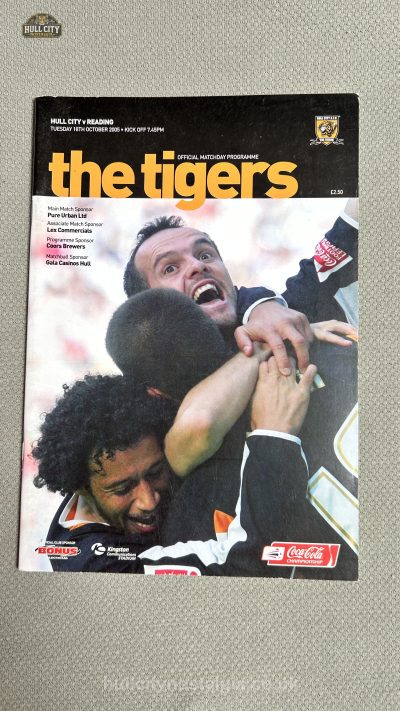 Hull City v Reading programme cover