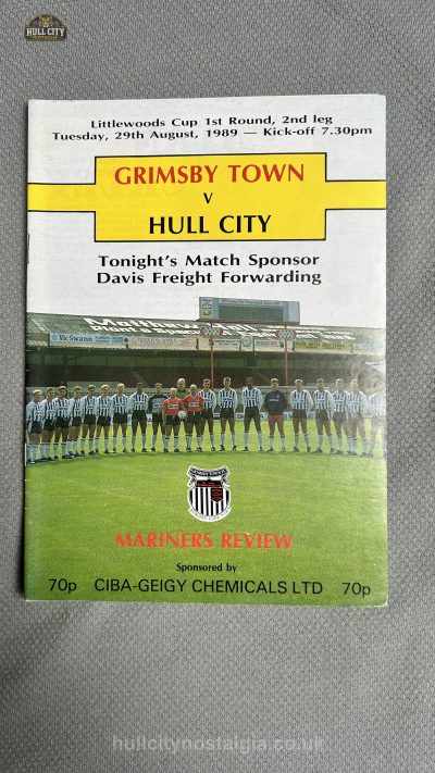 Grimsby Town v Hull City programme cover