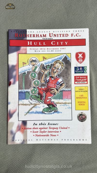 Rotherham United v Hull City programme cover