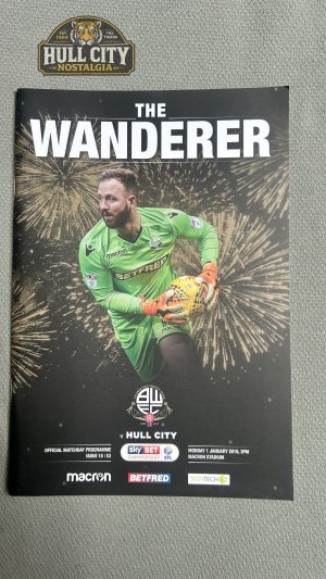 Bolton Wanderers v Hull City programme cover