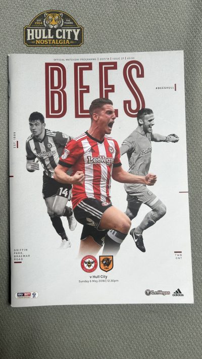 Brentford v Hull City programme cover
