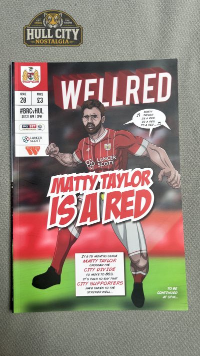 Bristol City v Hull City programme cover