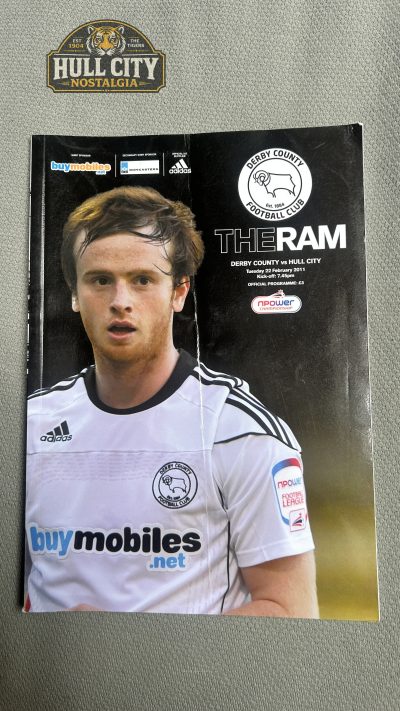 Derby County v Hull City programme cover