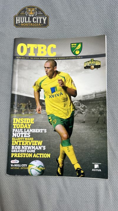 Norwich City v Hull City programme cover